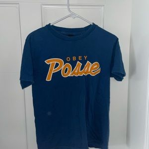 Obey, navy blue T-shirt, vintage
